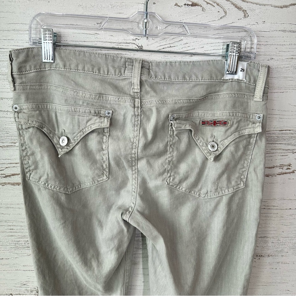 HUDSON Ferris Flare Low Rise Linen Lightweight Pants 29 in Oyster - Picture 7 of 10